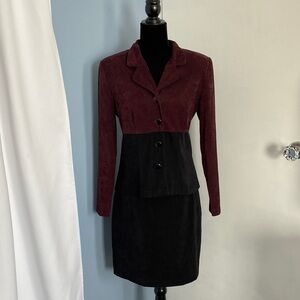 Frederick's of Hollywood Burgundy and Black Suit